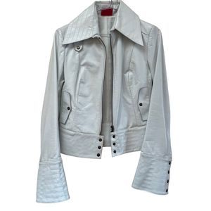 Vintage Y2K  white leather Mackage jacket XS